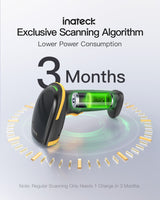 1D Bluetooth Barcode Scanner with APP/SDK Support & Hyper Long 100M Transmission Range, BCST-21 + Adjustable Stand BCST-S