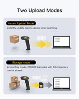 1D Bluetooth Barcode Scanner with APP/SDK Support & Hyper Long 100M Transmission Range, BCST-21 + Adjustable Stand BCST-S