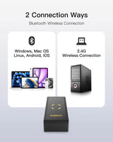 Ring Mini Bluetooth 1D 2D QR Code Scanner Kabellos 2.4GHz with APP and SDK, BCST-46