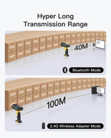 AI Industrial 1D/2D/QR Bluetooth Barcode Scanner with IP67 Waterproof Dustproof Shockproof Standard, BCST-75S