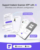 AI Industrial 1D/2D/QR Bluetooth Barcode Scanner with IP67 Waterproof Dustproof Shockproof Standard, BCST-75S