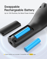 1D/2D Wireless Barcode Scanner, Handheld QR Code Reader with Rechargeable Detachable Battery, Nano 460