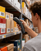 Using a barcode scanner in a warehouse setting