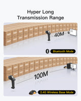 2D/1D/QR Bluetooth Barcode Scanner, Equipped with a Smart Base, CMOS+CCD Dual modules, Supports app SDK, Pro8 SE