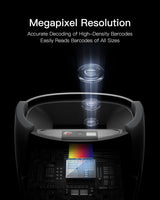 1D/2D Bluetooth Barcode Scanner Wireless, Megapixel QR Scanner with Charging base, Pro 170B_black