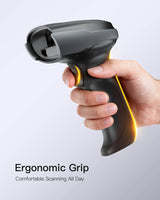 1D/2D Bluetooth Barcode Scanner Wireless, Megapixel QR Scanner with Charging base, Pro 170B_black