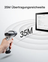 BCST-72S, 2D Barcode Scanner with Bluetooth & 2.4G Receiver Cradle, Wireless USB Wired, Scans from Screen, 180-Day Battery