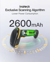 1D/2D Bluetooth Barcode Scanner with 2600mAh Battery & Adjustable Stand, BCST-35