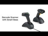 Wireless QR Code Scanner with Smart Base, 1D/2D, Bluetooth/2.4G/USB 3-in-1 Connectivity, with APP/SDK Support, BCST-560B_gray
