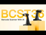 AI 1D/2D Wireless Bluetooth® Barcode Scanner with APP/SDK Support & Fast Accurate Scanning, BCST-36