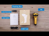 1D 2.4GHz Wireless Barcode Scanner with 60m Range, P6 + Barcode Scanner Charging Base BS04001