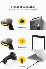 2D Wireless Bluetooth® Barcode Scanner with Smart Base, BCST-52 - Inateck Office