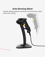 1D USB Corded Barcode Scanner with Intelligent Stand, BCST-33 - Inateck Office