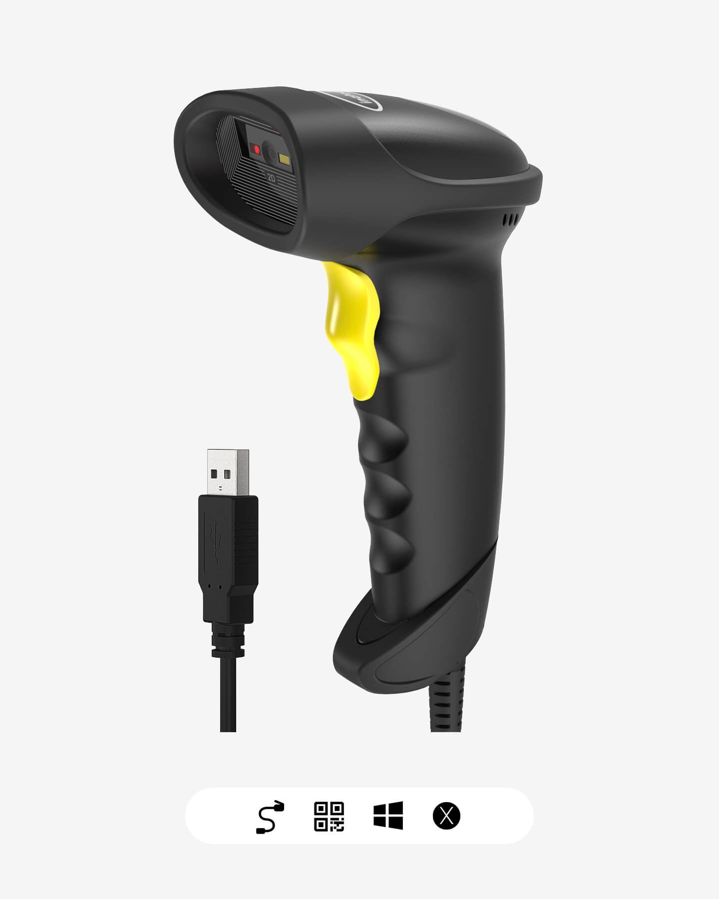 Barcode Scanner, Inateck 2D USB Wired Code Scanner, Read Screen, Wired