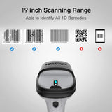 Bluetooth 1D Wireless Barcode Scanner with 35m Range BCST-70 + Adjustable Stand BCST-S