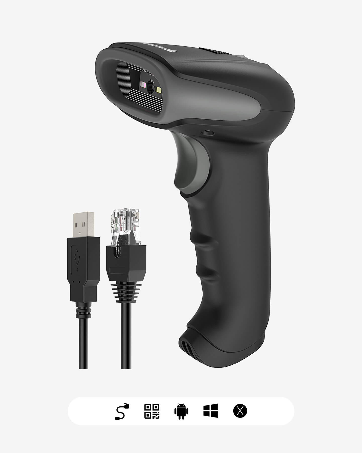 Inateck 2D Barcode Scanner, Read Barcodes on Displays, BS02001