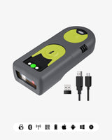 AI 1D/2D Bluetooth Portable Barcode Scanner with 40M Transmission Range, BCST-42 Green
