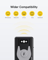 1D Bluetooth Portable Barcode Scanner with 2.4Ghz USB Adapter, Screen Scanning, Exclusive Shortcuts, BCST-43