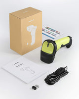 2.4GHz 1D Wireless Barcode Scanner with 35m Range, BCST-60 Green