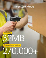 1D Bluetooth Wireless Barcode Scanner, Read Screen, P7 (Pro 7)