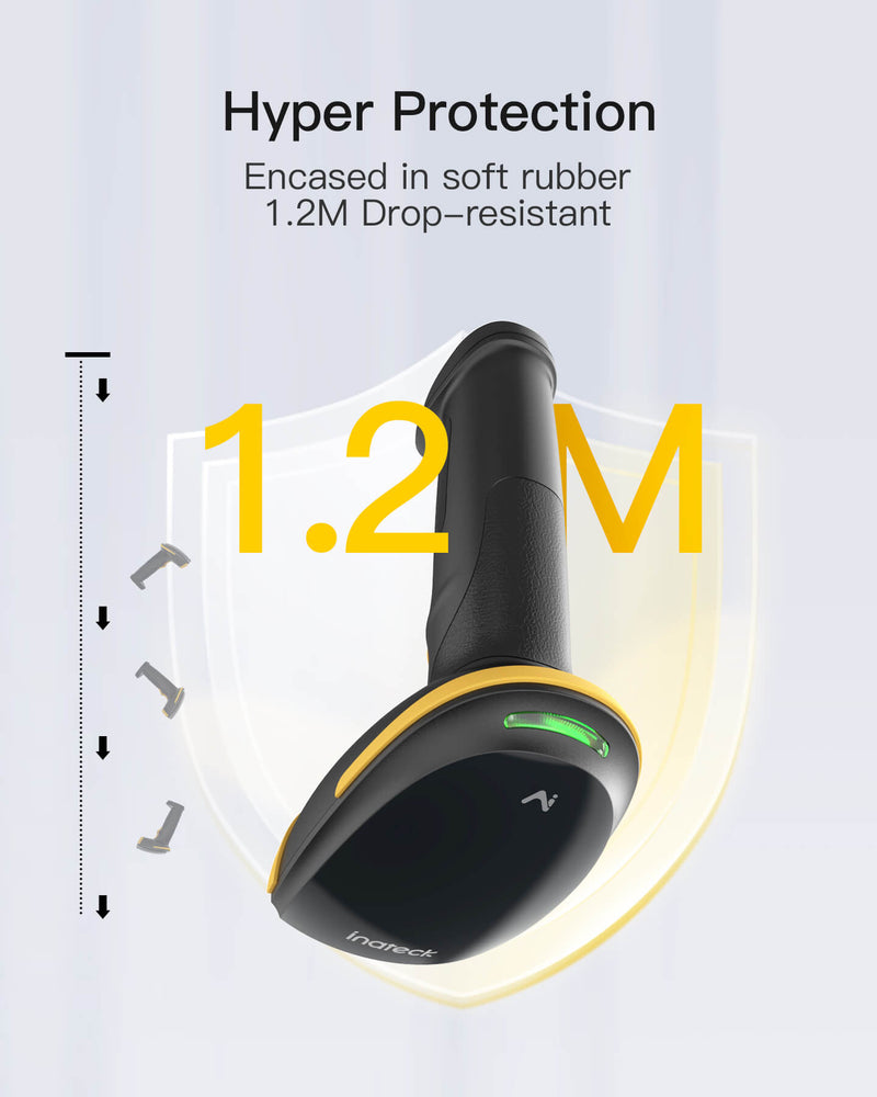 AI 1D/2D Wireless Bluetooth® Barcode Scanner with APP/SDK Support & Fa ...