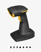 2D Wireless Bluetooth® Barcode Scanner with Smart Base, High Decoding Ability & 100M Transmission, BCST-54