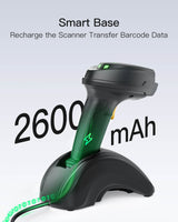 Wireless QR Code Scanner with Smart Base, 1D/2D, Bluetooth/2.4G/USB 3-in-1 Connectivity, with APP/SDK Support, BCST-560B_gray