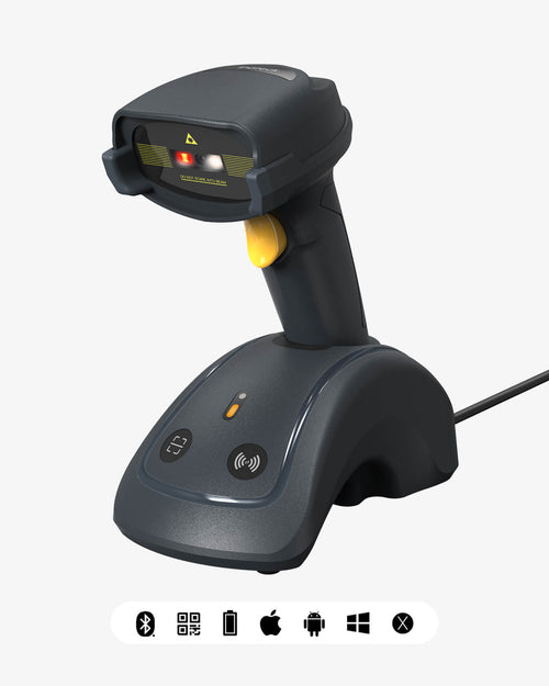 2D Wireless Bluetooth® 5.3 Barcode Scanner with Smart Base & Mega-Pixel Resolution, BCST-91