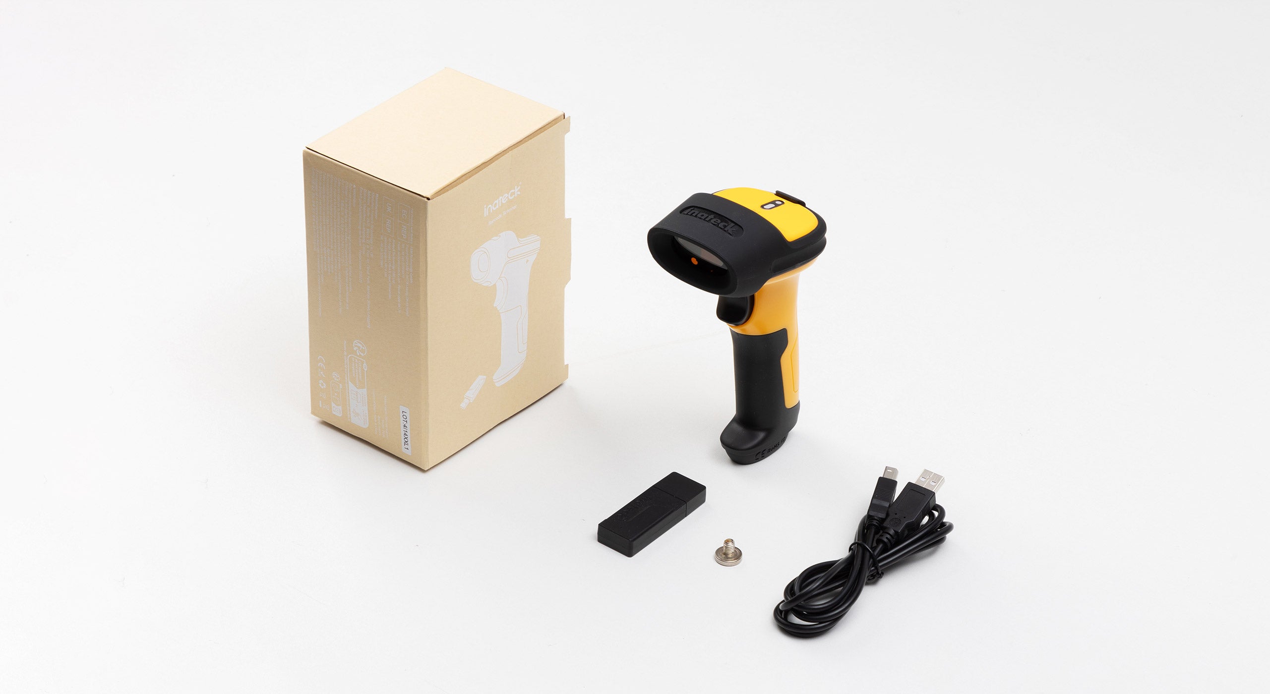 AI Barcode Scanner 2.4GHz Wireless with 60m Range, P6-AI – Inateck Office