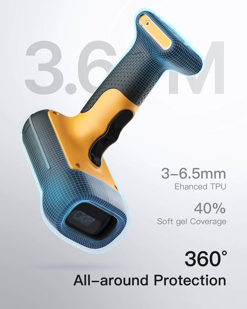 AI Industrial 1D/2D/QR Bluetooth Barcode Scanner with IP67 Waterproof ...
