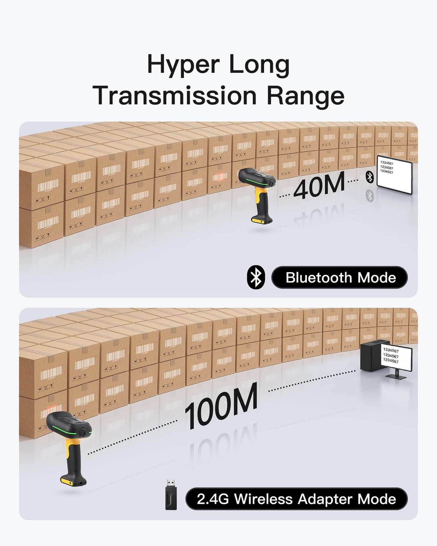 Scanner Codici A Barre Inateck BCST-75: Bluetooth, 2D, Impermeabile IP67, Con App E SDK Per Magazzino E Negozio - Foto 9