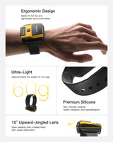 Inateck Wearable 2D Barcode Scanner, Hands-Free Watch QR Reader with Voice Control, PBS005_black