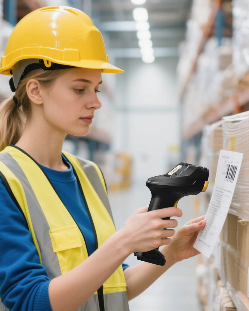 2D/1D/QR Bluetooth Barcode Scanner, Equipped with a Smart Base, CMOS+C ...