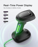 2D Bluetooth Barcode Scanner Wireless, Megapixel QR Scanner with Charging base, Pro 170B_black