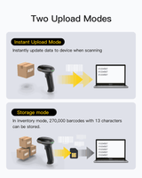 Pro 170, 2D Wireless Barcode Scanner, 2X 2000mAh Replaceable Batteries