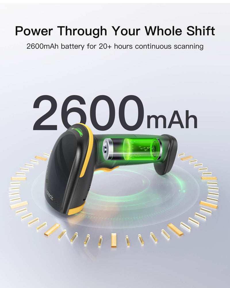 BCST-24, 1D CCD Wireless Barcode Scanner, 2600mAh battery – Inateck Office