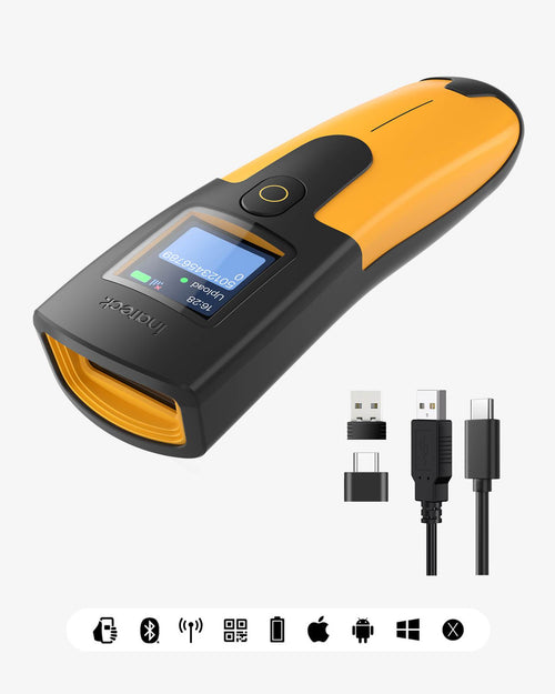 2D Wireless Barcode Scanner with 1.4