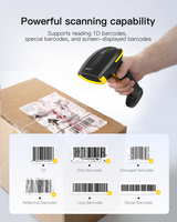 Hyper 310, Bluetooth 1D Barcode Scanner with Display, 3-in-1 Bluetooth/2.4G/Wired, 2600mAh, APP SDK