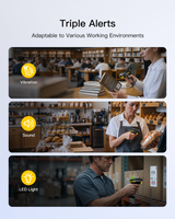 Hyper 310, Bluetooth 1D Barcode Scanner with Display, 3-in-1 Bluetooth/2.4G/Wired, 2600mAh, APP SDK
