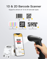Hyper A60, 2D Barcode Scanner, USB Wired, Plug & Play for 1D/2D/PDF417