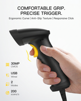 Hyper A60, 2D Barcode Scanner, USB Wired, Plug & Play for 1D/2D/PDF417