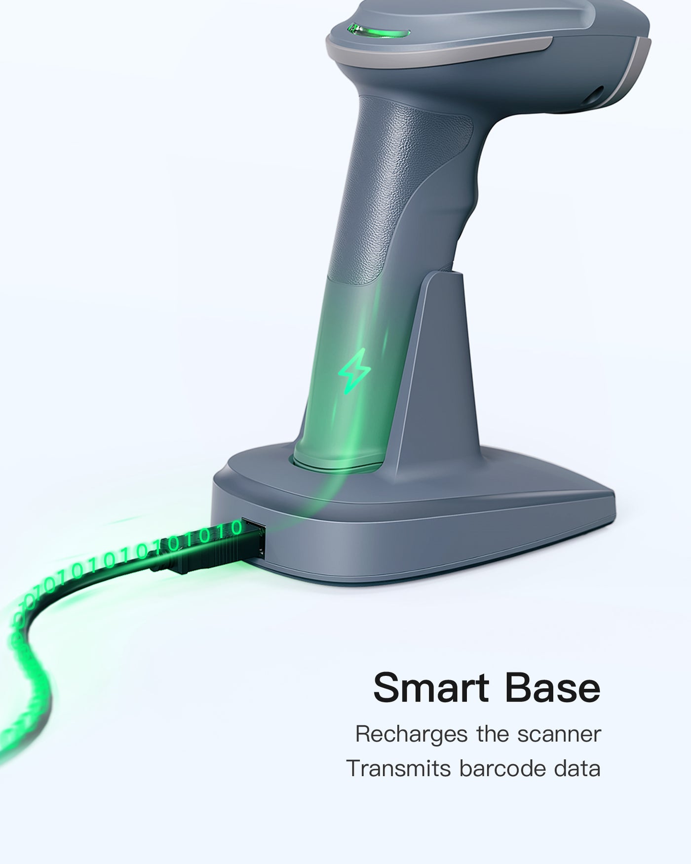 Barcode Scanner Inateck Bluetooth 2D With Smart Base - 2600mAh Battery ...