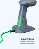 2D Wireless Bluetooth® Barcode Scanner with Smart Base, High Decoding Ability & 100M Transmission, BCST-54 - Inateck Office