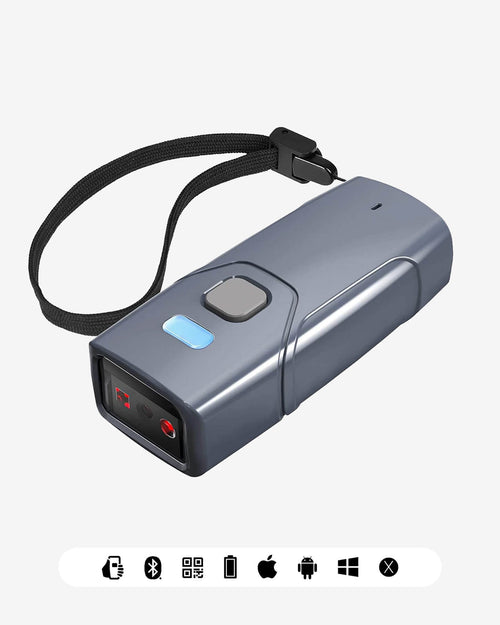 2D Bluetooth® 5.0 Pocket Barcode Scanner with 30m Transmission Range, BCST-40 - Inateck Office