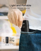 1D Bluetooth® 5.0 Pocket Barcode Scanner with 30m Transmission Range, BCST-41 - Inateck Office
