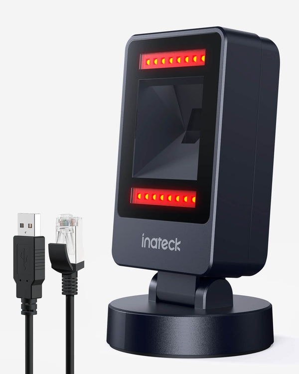 1D/2D Imager Presentation Omni-Directional Barcode Scanner, BCST-81 - Inateck Office