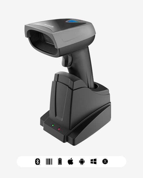 1D Wireless Barcode Scanner with Smart Base, Read Screen, BS01001 - Inateck Office