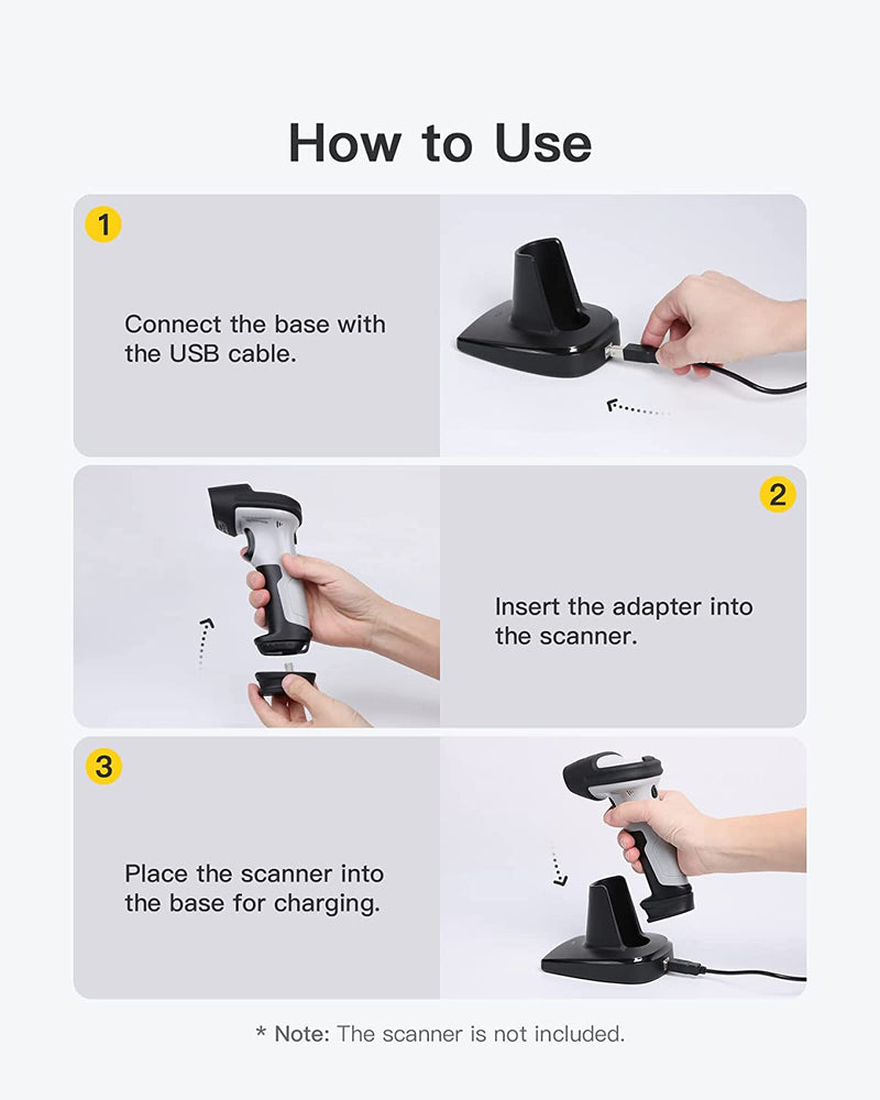 Barcode Scanner Charging Base for BCST-60, BCST-70, BCST-73, P6 and P7 - BS04001 - Inateck Office