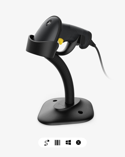 1D USB Corded Barcode Scanner with Intelligent Stand, BCST-33