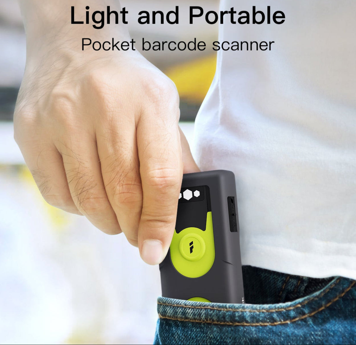 BCST-42 Green, 2D Portable Barcode Scanner, 1200mAh battery